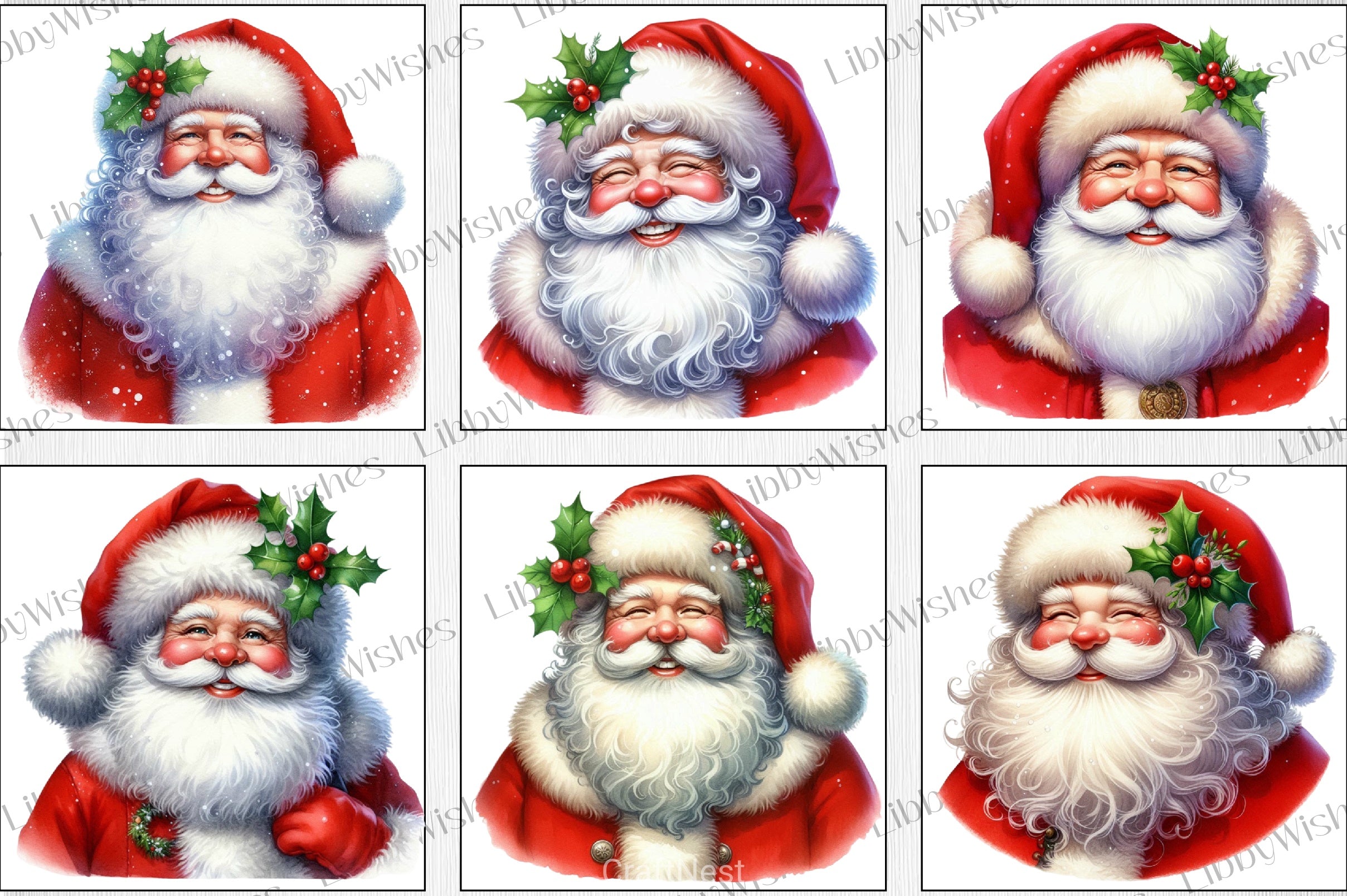 Santa Claus Clipart Bundle 7 - CraftNest - Digital Crafting and Art