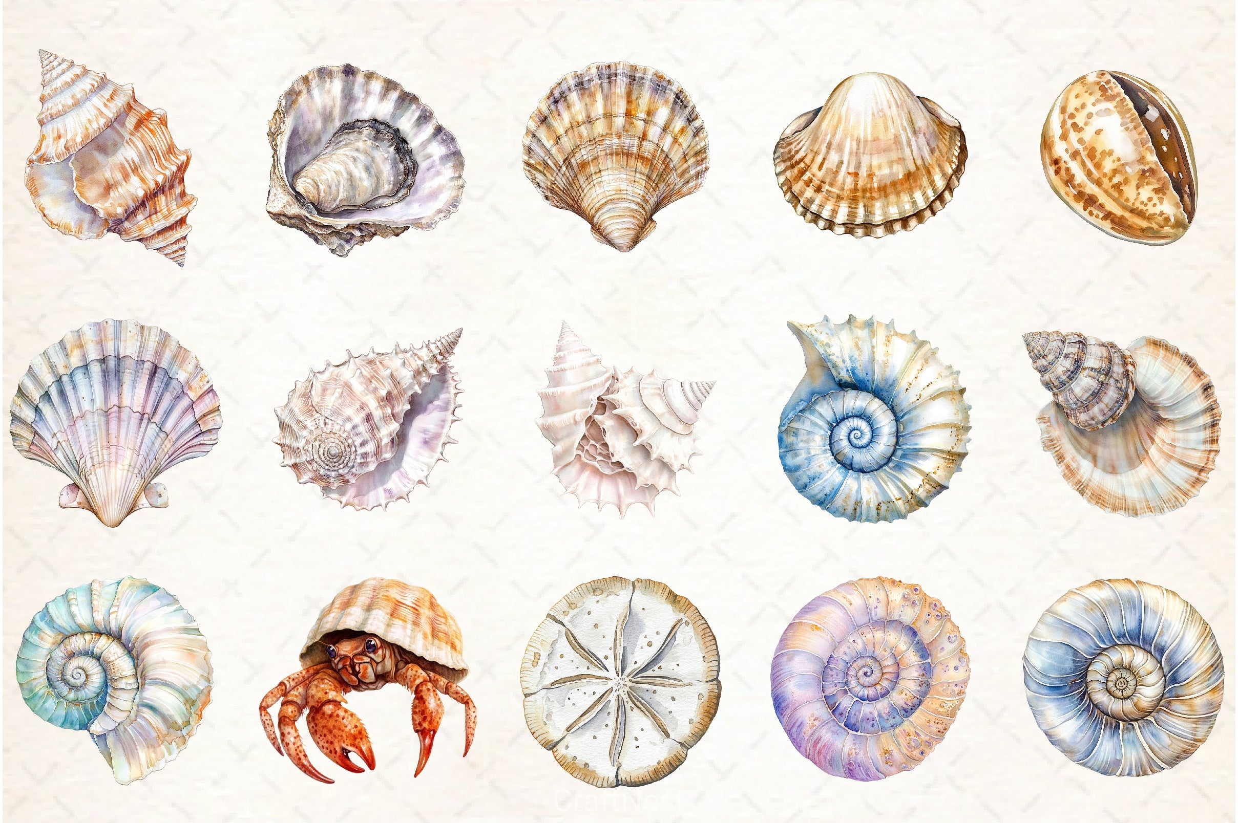 Sea Shells Clipart Bundle - CraftNest - Digital Crafting and Art