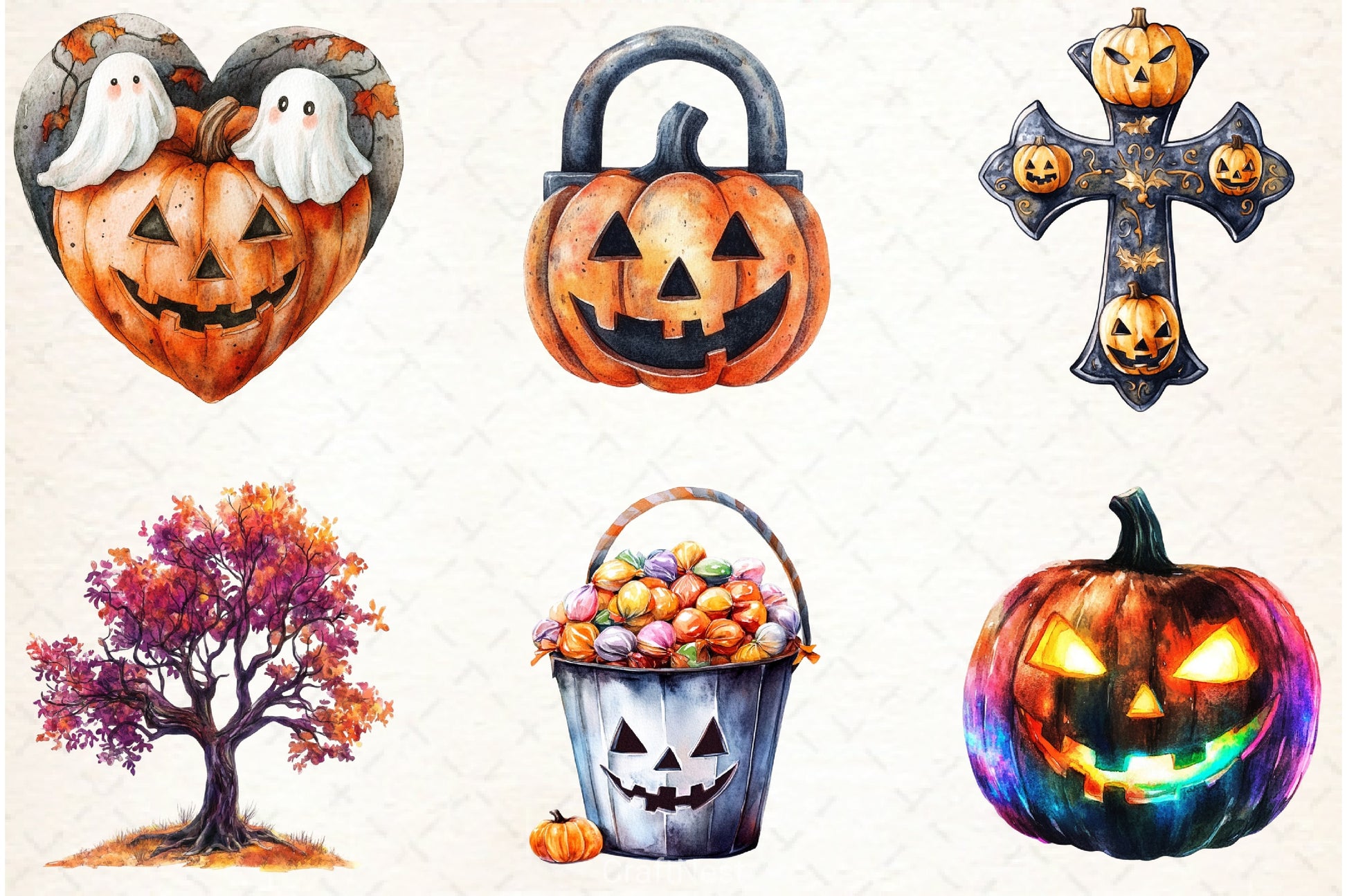 Groovy Halloween Clipart Bundle - CraftNest - Digital Crafting and Art