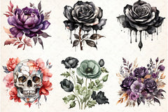 Halloween Flowers Clipart Bundle - CraftNest - Digital Crafting and Art