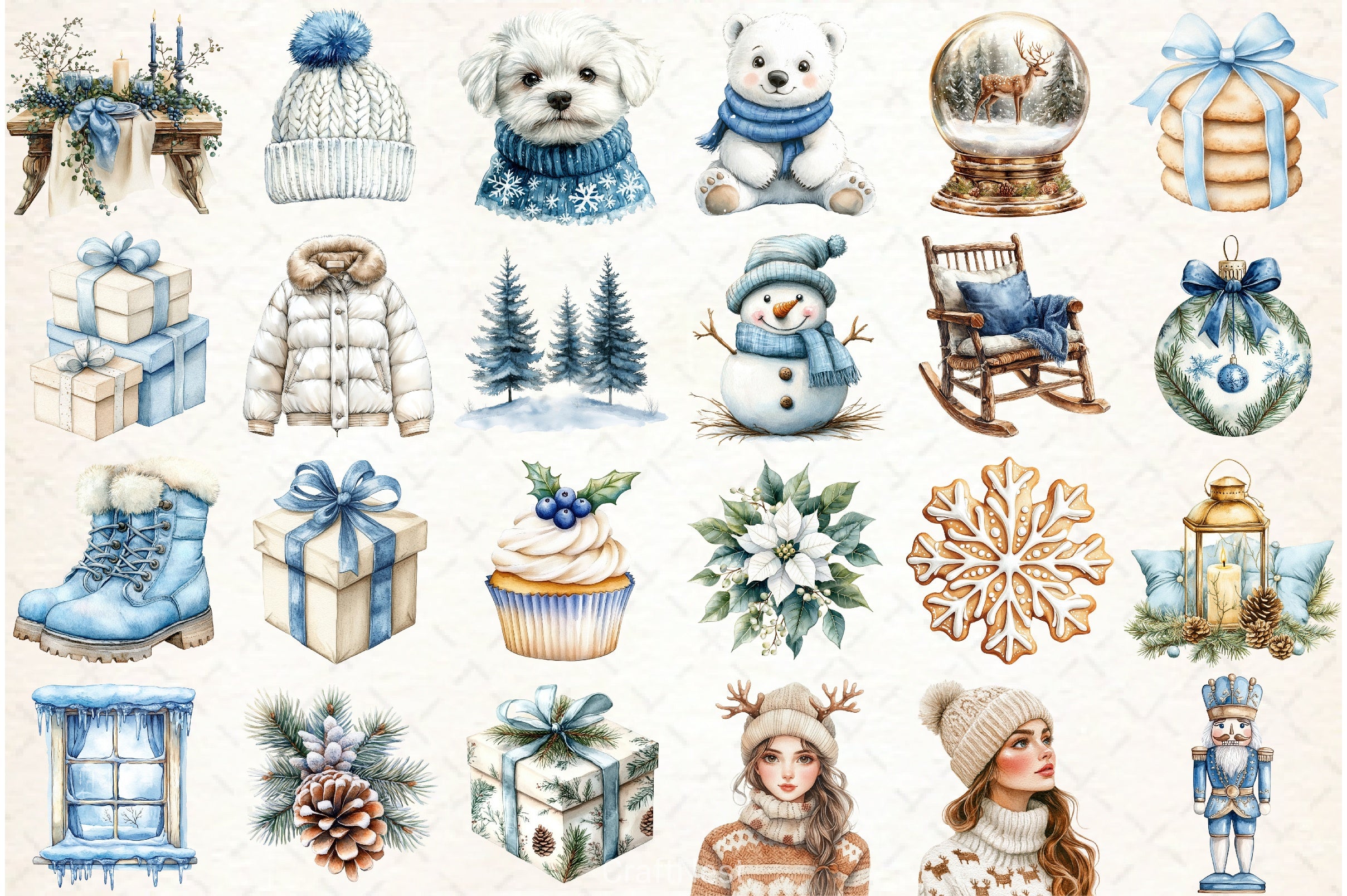 Frosty Coziness Clipart Bundle - CraftNest - Digital Crafting and Art
