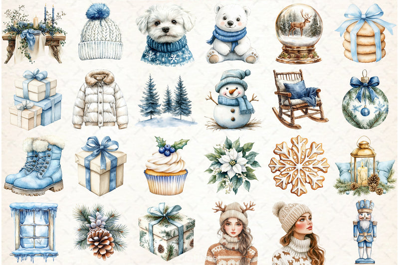 Frosty Coziness Clipart Bundle - CraftNest - Digital Crafting and Art