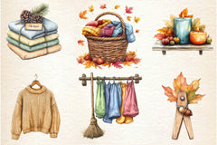Autumn Laundry Clipart Bundle - CraftNest - Digital Crafting and Art
