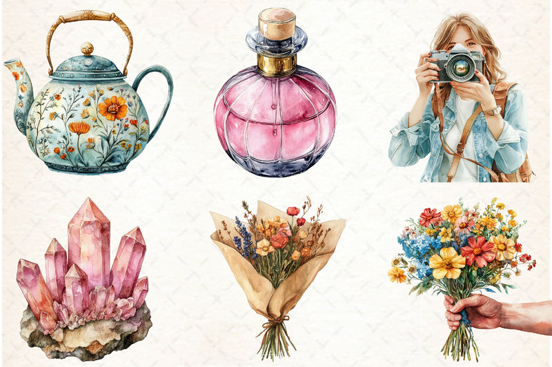 Boho Summer Clipart Bundle 3 - CraftNest - Digital Crafting and Art