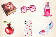 Cherry Red Magical Summer Clipart Bundle 2 - CraftNest - Digital Crafting and Art