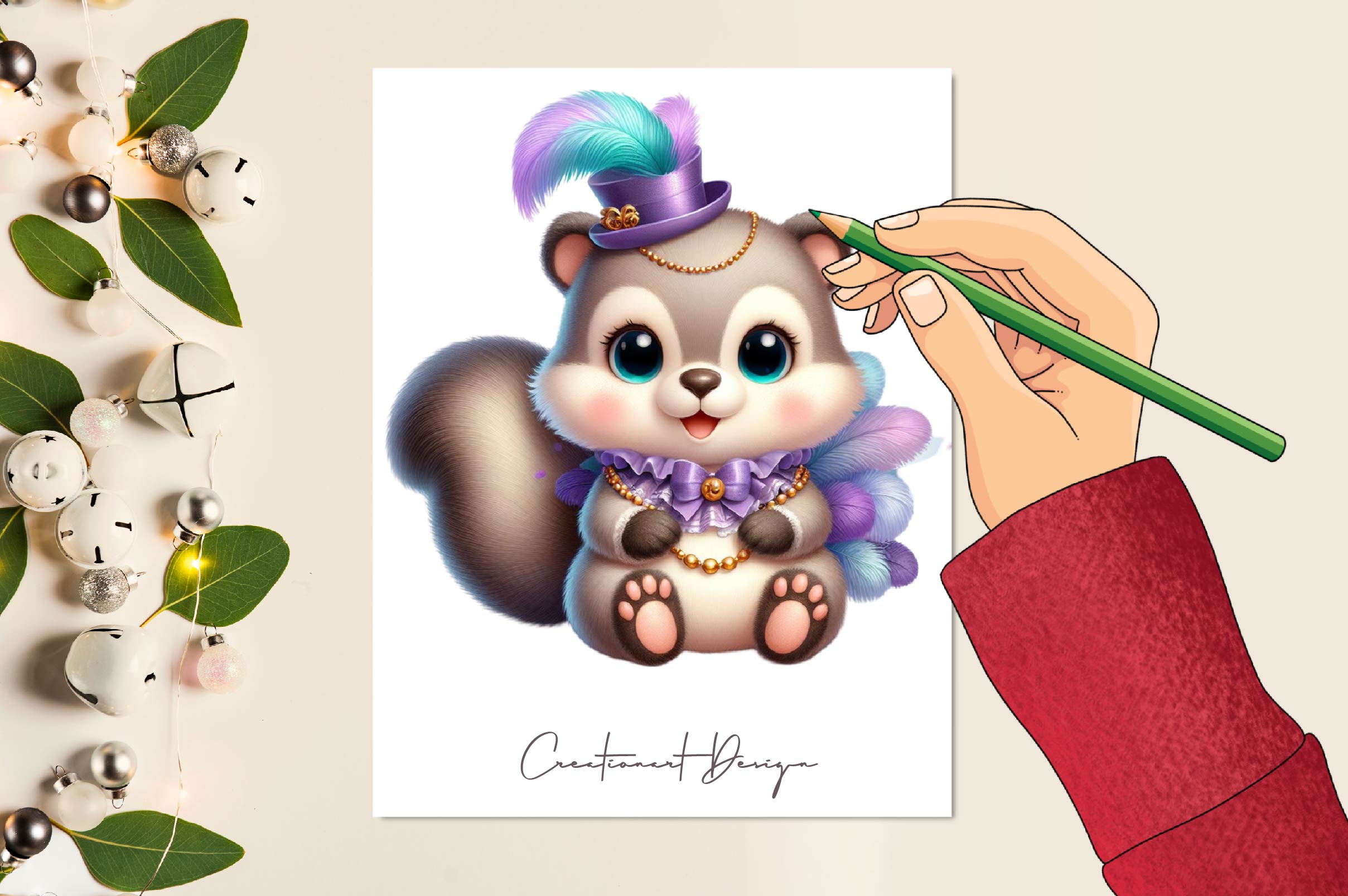 Mardi Gras Animals Clipart Bundle 1 - CraftNest - Digital Crafting and Art