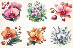 Orchid Clipart Bundle 4 - CraftNest - Digital Crafting and Art