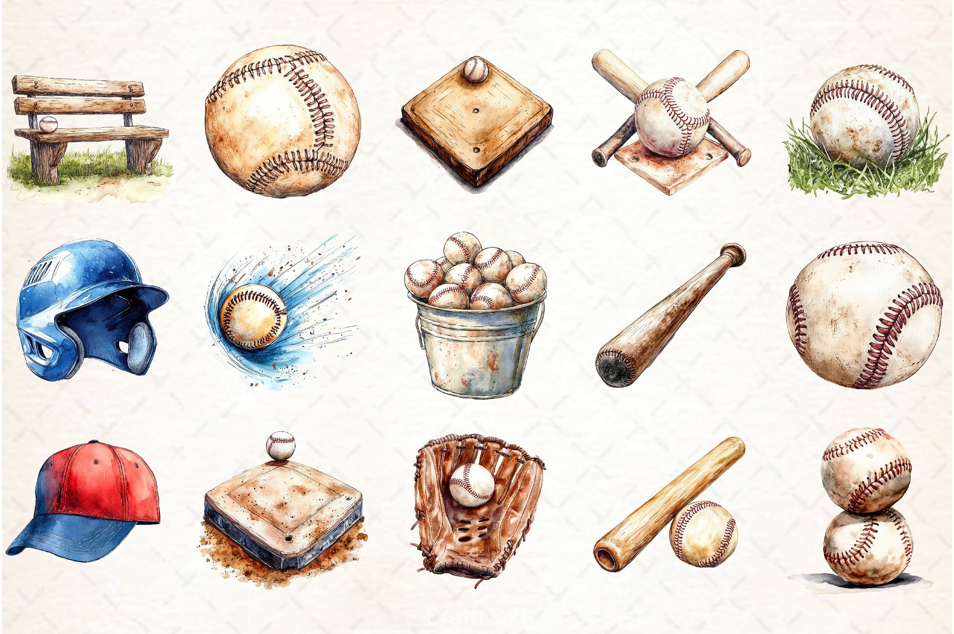 Baseball Clipart Bundle 1 - CraftNest - Digital Crafting and Art