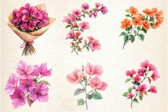 Bougainvillea Flower Clipart Bundle 4 - CraftNest - Digital Crafting and Art