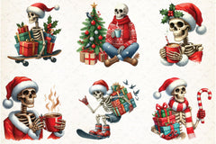 Christmas Skeletons Clipart Bundle - CraftNest - Digital Crafting and Art