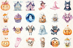 Halloween Kawaii Spooky Clipart Bundle - CraftNest - Digital Crafting and Art