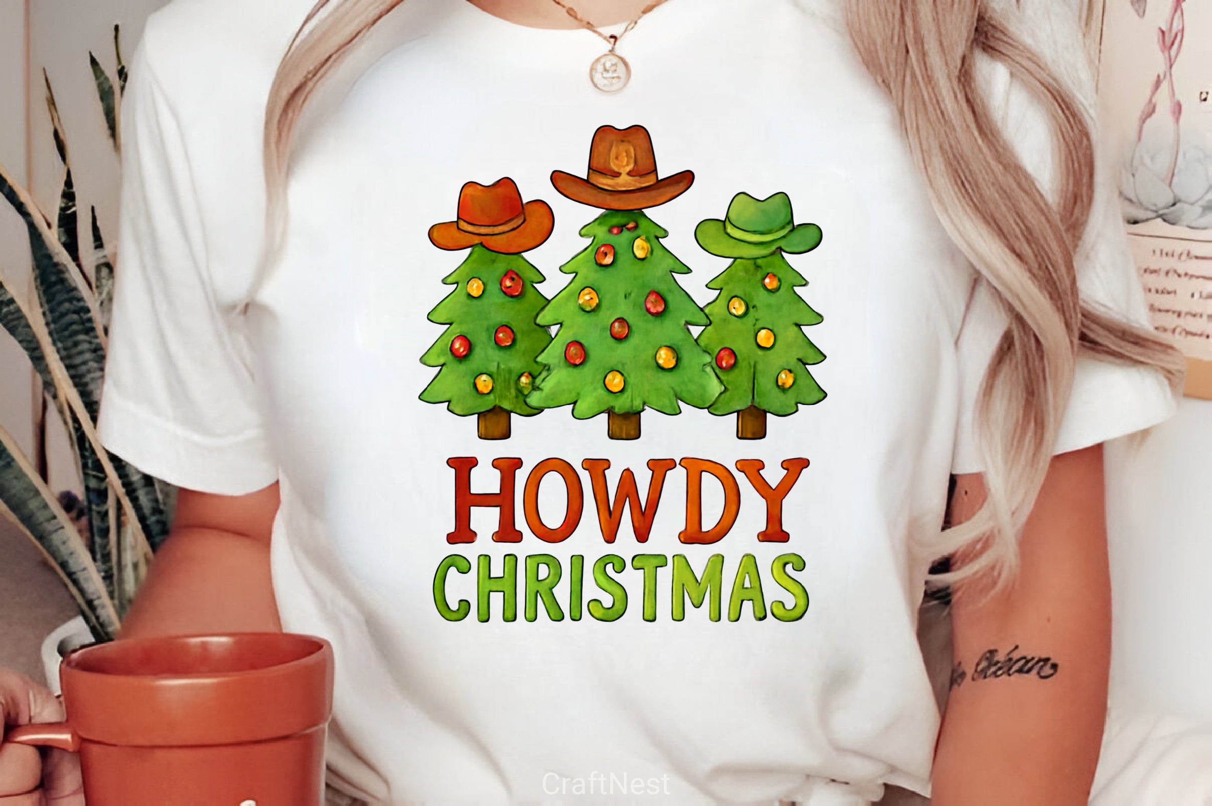 Howdy Christmas Tree Clipart Bundle - CraftNest - Digital Crafting and Art