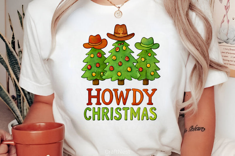 Howdy Christmas Tree Clipart Bundle - CraftNest - Digital Crafting and Art