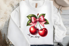 Love You Cherry Bow Clipart Bundle - CraftNest - Digital Crafting and Art