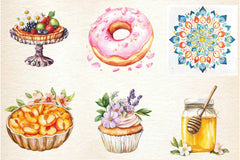 Bohemian Summer Baking Clipart Bundle 2 - CraftNest - Digital Crafting and Art