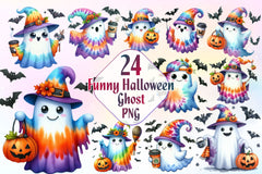 Funny Halloween Ghost Clipart Bundle 3 - CraftNest - Digital Crafting and Art