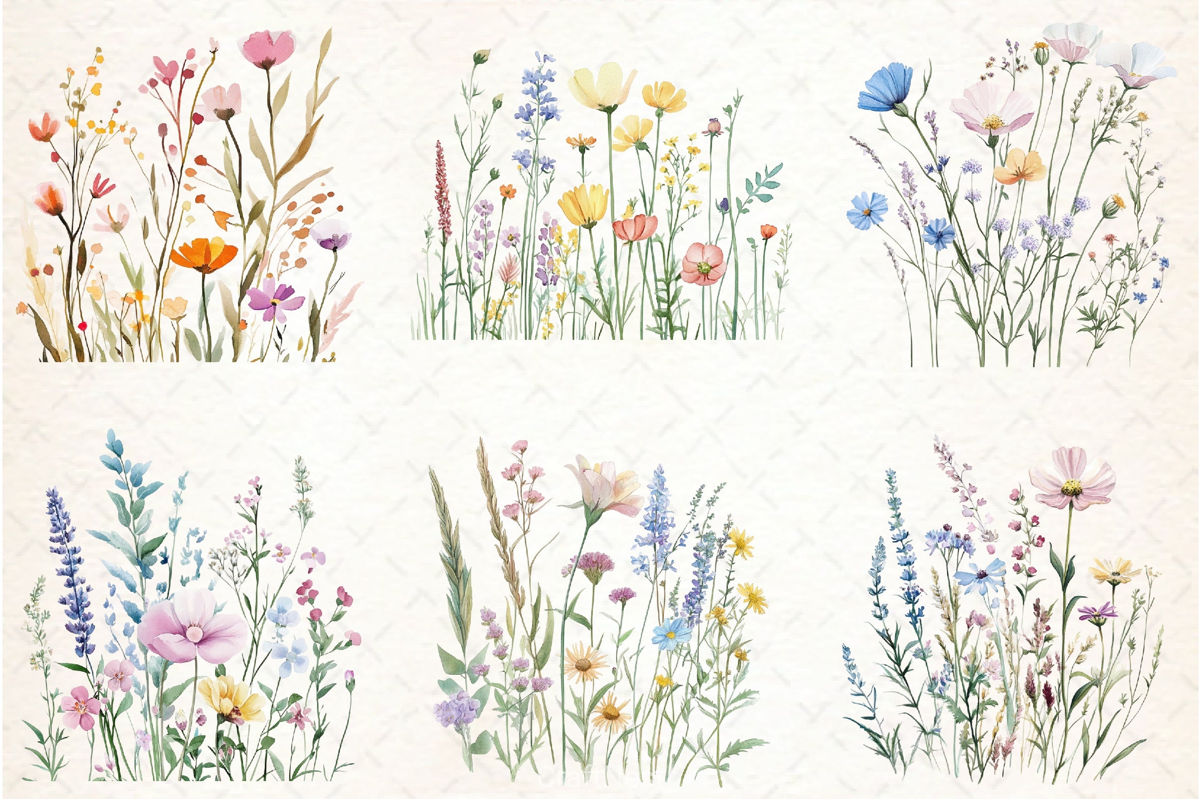 Wildflower Meadow Clipart Bundle - CraftNest - Digital Crafting and Art