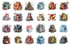 Christmas Presents & Gifts Clipart Bundle for Commercial Use - CraftNest - Digital Crafting and Art