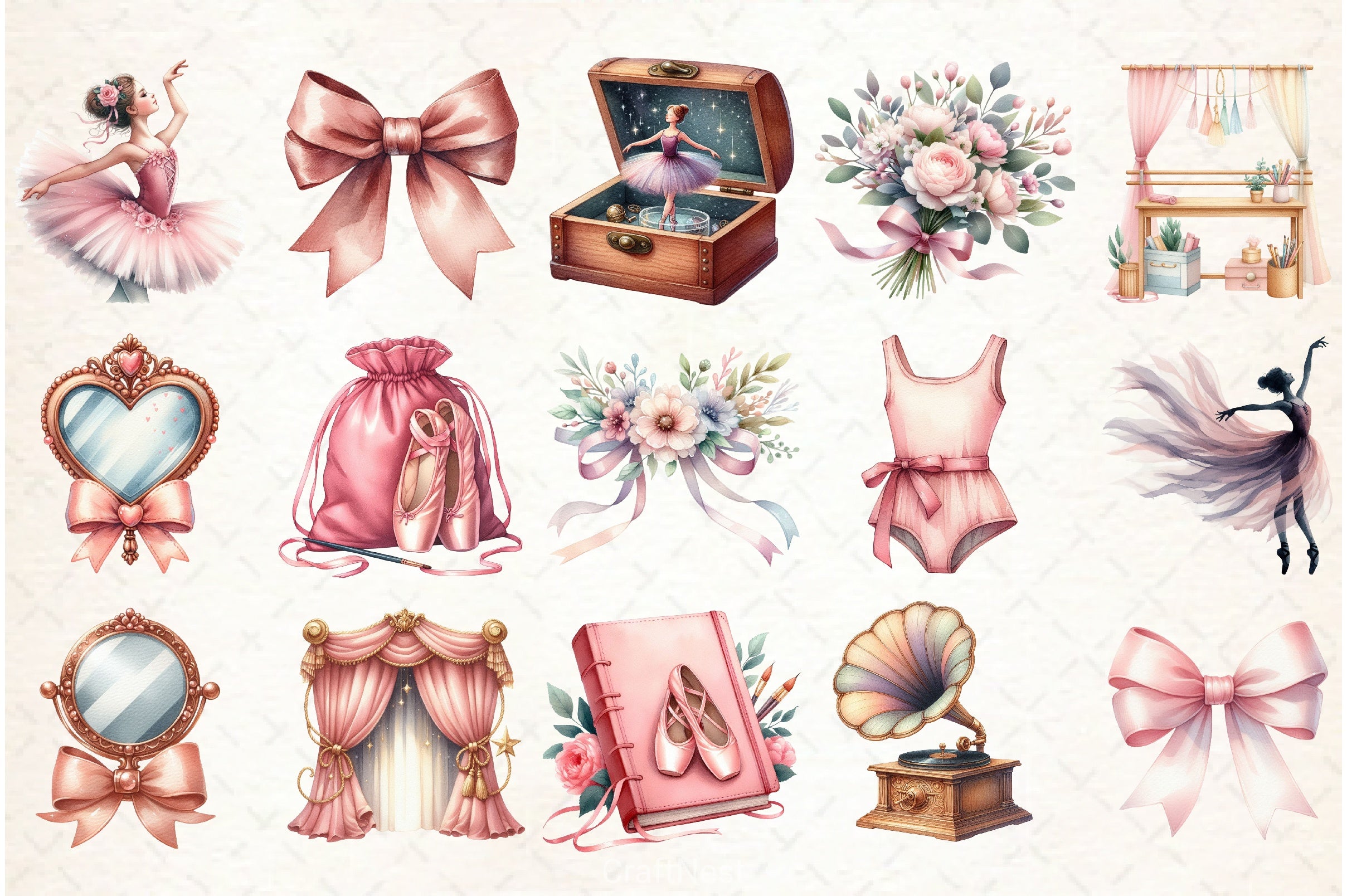 Ballet Whisper Clipart Bundle - CraftNest - Digital Crafting and Art