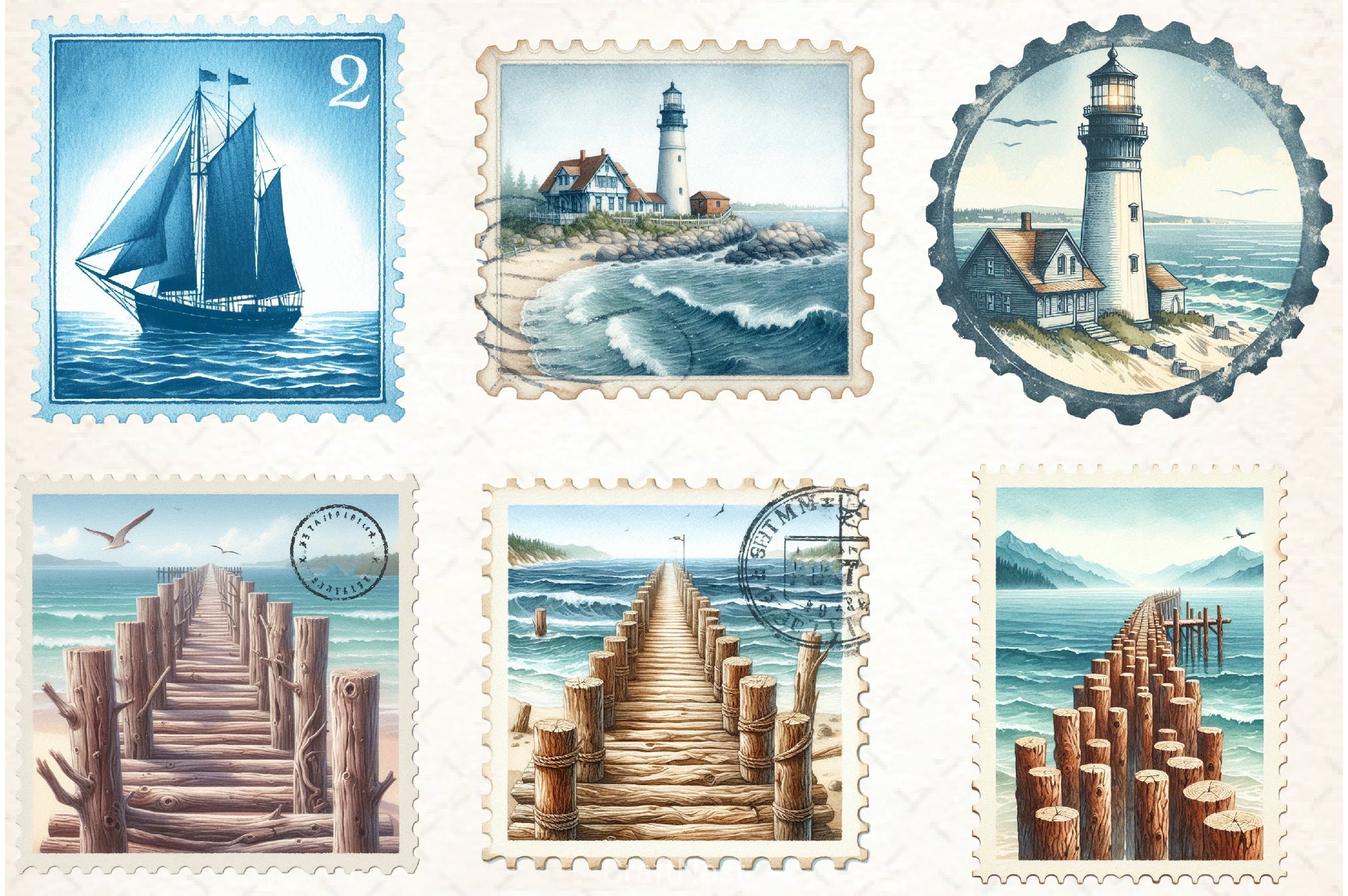 Summer Stamps Clipart Bundle - CraftNest - Digital Crafting and Art