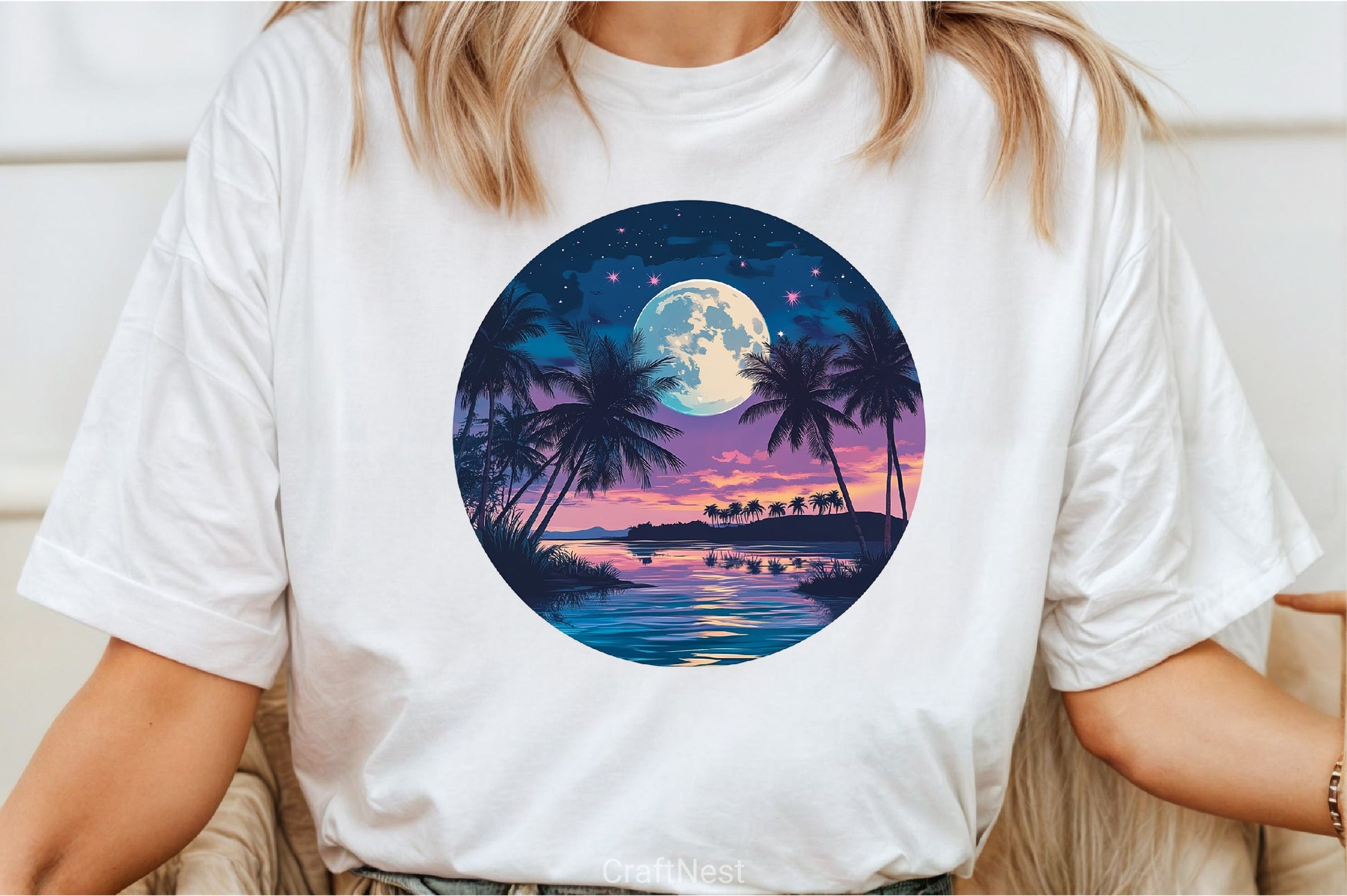 Summer Moon Beach Clipart Bundle - CraftNest - Digital Crafting and Art