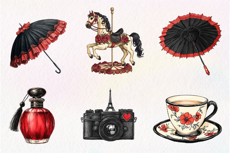 Parisian Summer Clipart Bundle 1 - CraftNest - Digital Crafting and Art