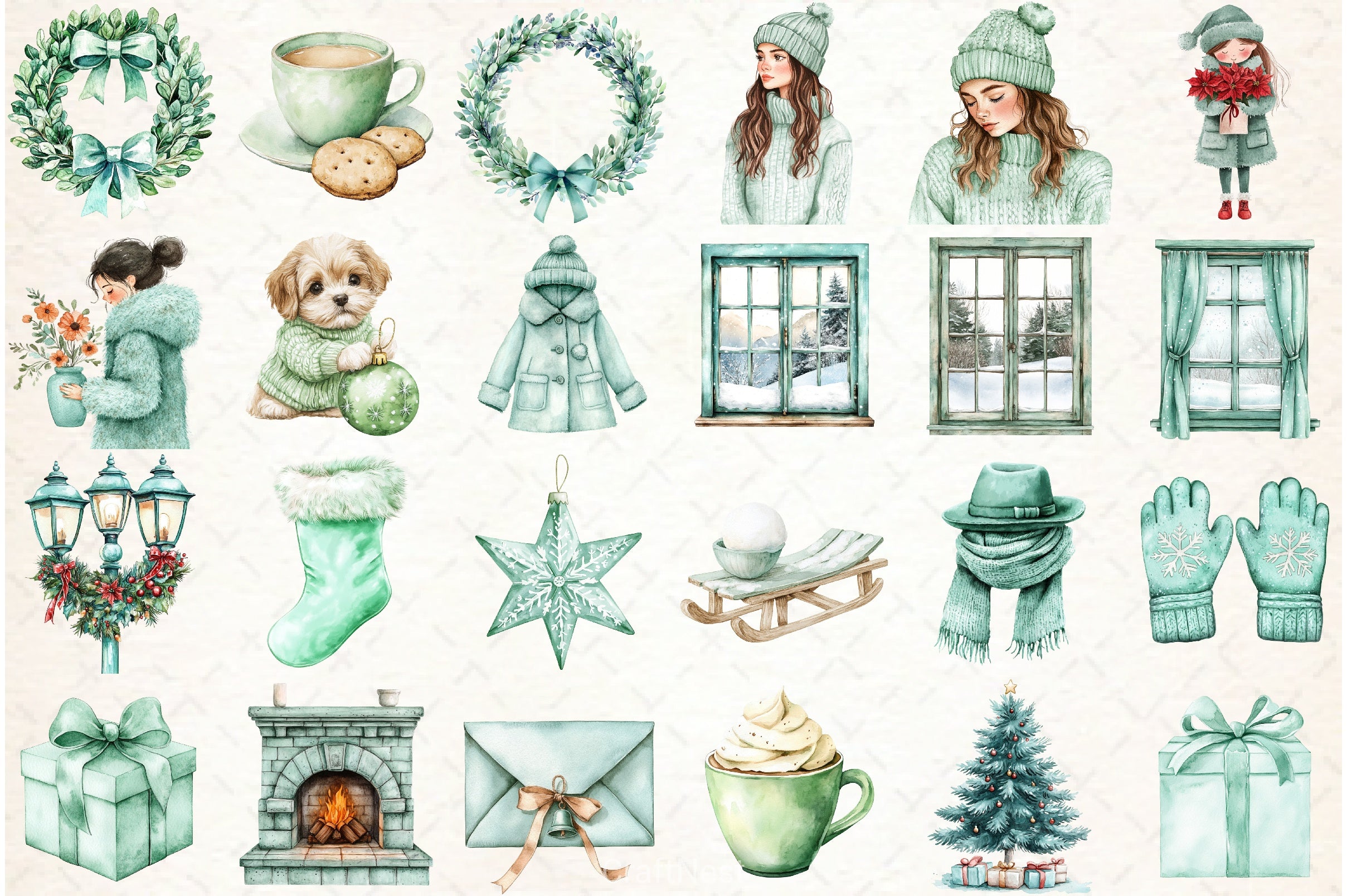 Christmas Wishes Clipart Bundle - CraftNest - Digital Crafting and Art