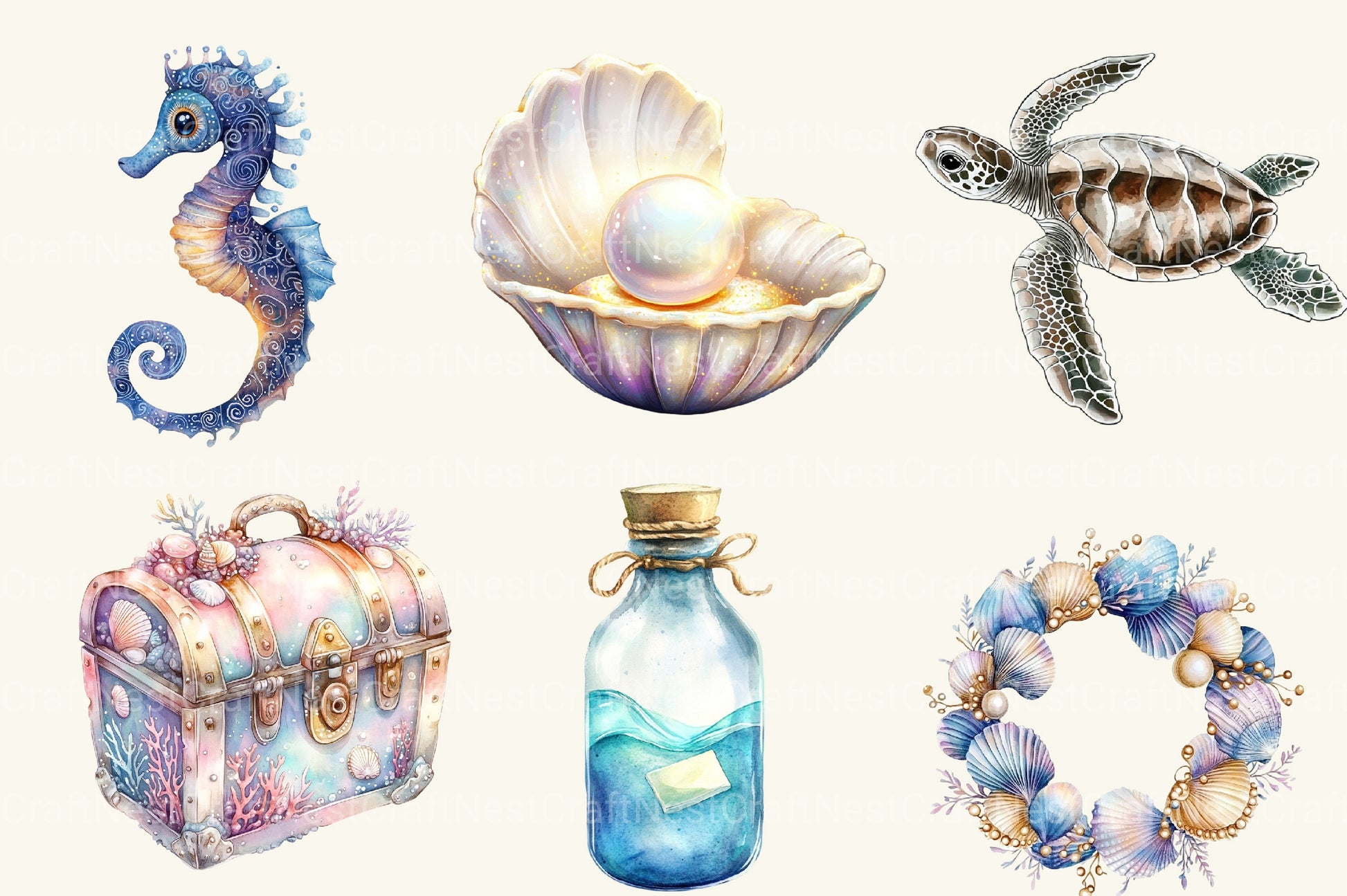 Undersea Clipart Bundle - CraftNest - Digital Crafting and Art