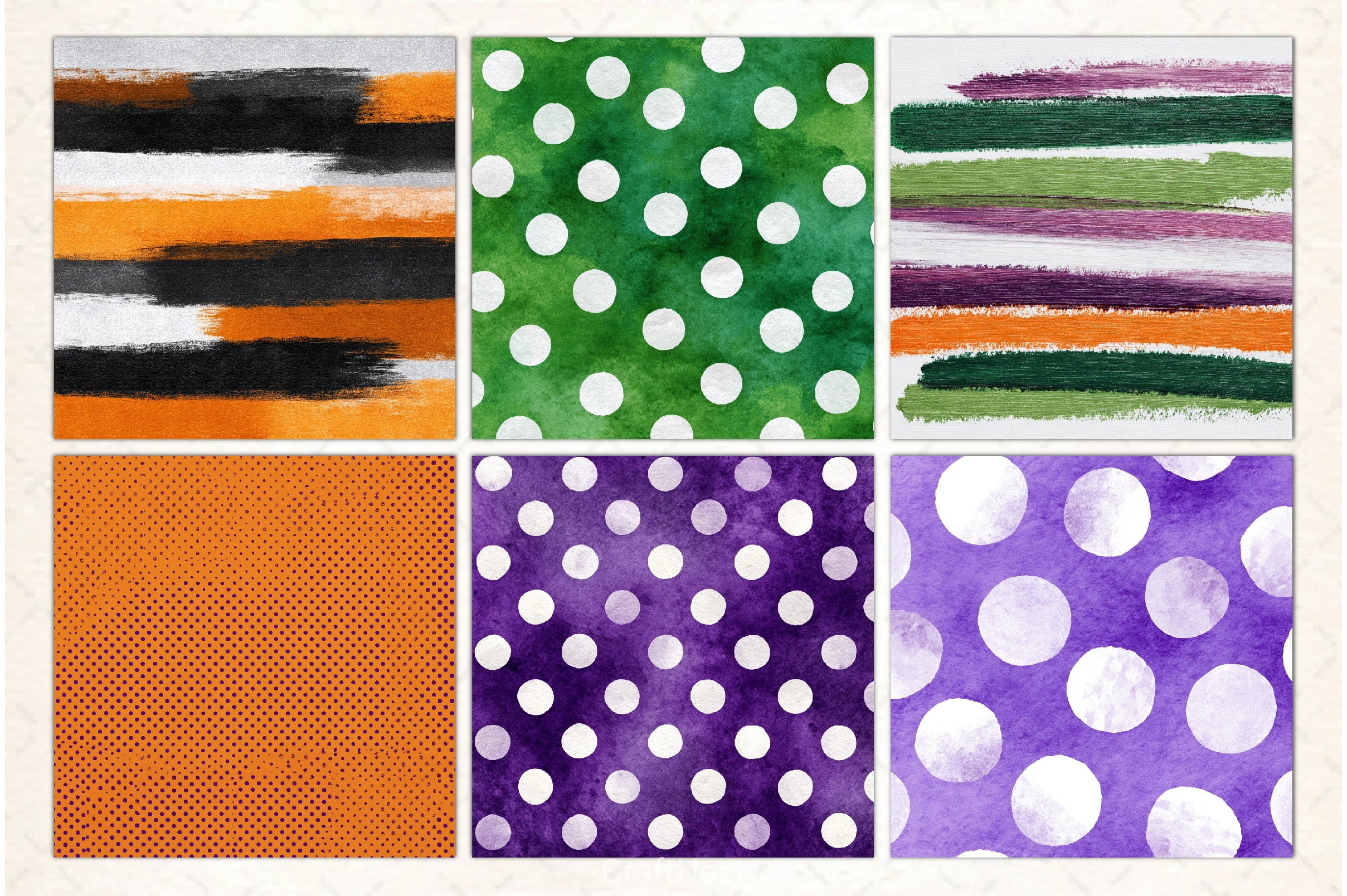 Halloween Digital Paper Pack 7 - CraftNest - Digital Crafting and Art