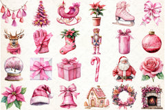 Rose Gold Christmas Clipart Bundle - CraftNest - Digital Crafting and Art