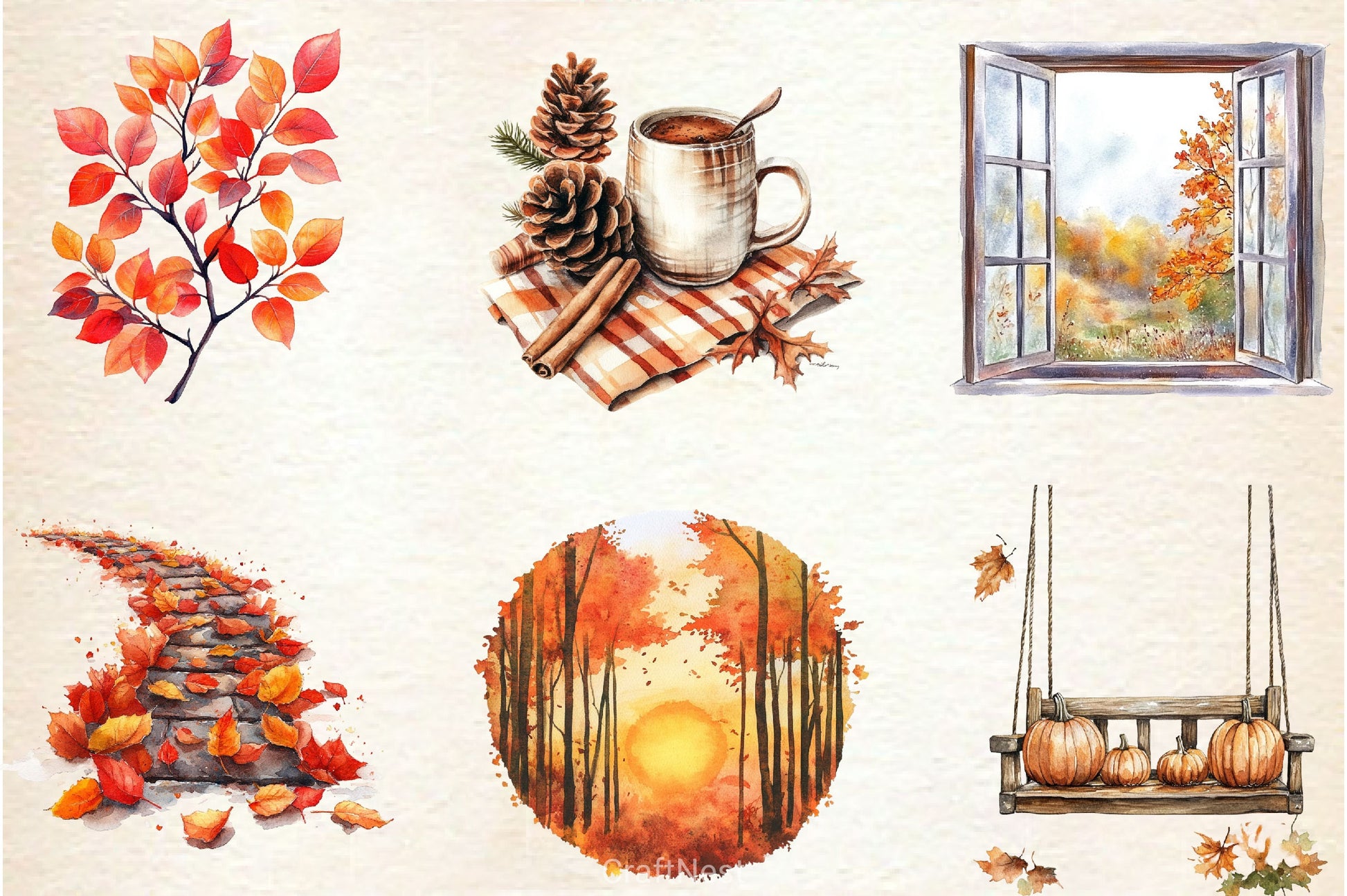 Morning And Fall Clipart Bundle 2 - CraftNest - Digital Crafting and Art