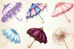 Spring Umbrella Parasol Clipart Bundle - CraftNest - Digital Crafting and Art