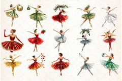 Christmas Ballerina Clipart Bundle - CraftNest - Digital Crafting and Art