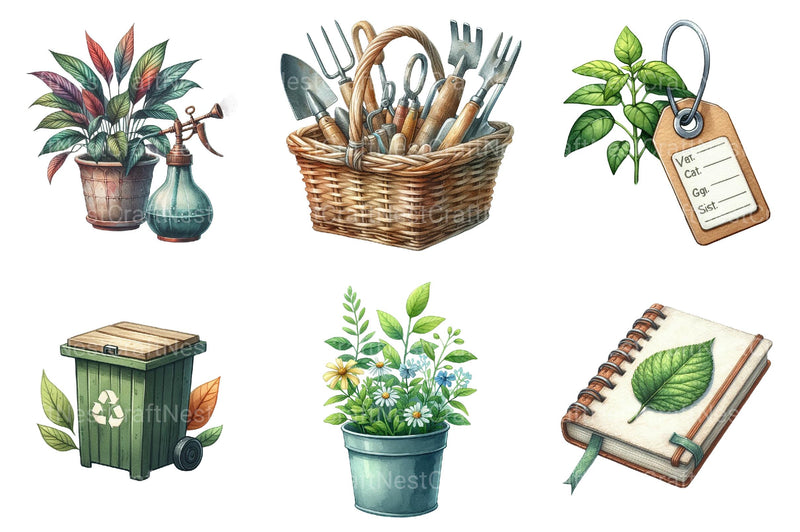 Gardening Tools Clipart - CraftNest - Digital Crafting and Art