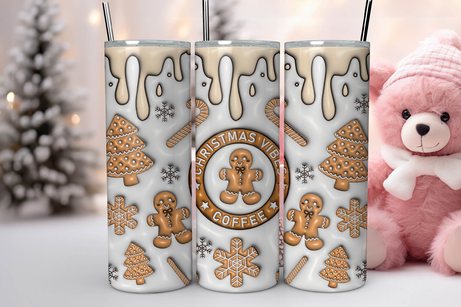 3D Inflated Christmas Tumbler Bundle 10 - CraftNest - Digital Crafting and Art