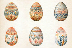 Boho Easter Eggs Clipart Bundle - CraftNest - Digital Crafting and Art