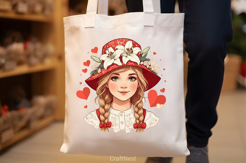 Valentine Girl Clipart Bundle 4 - CraftNest - Digital Crafting and Art