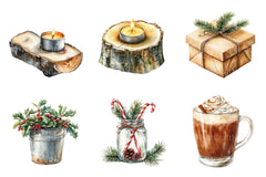 Rustic Winter Christmas Clipart Bundle 2 - CraftNest - Digital Crafting and Art