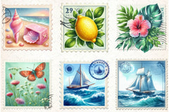 Summer Stamp Clipart Bundle - CraftNest - Digital Crafting and Art