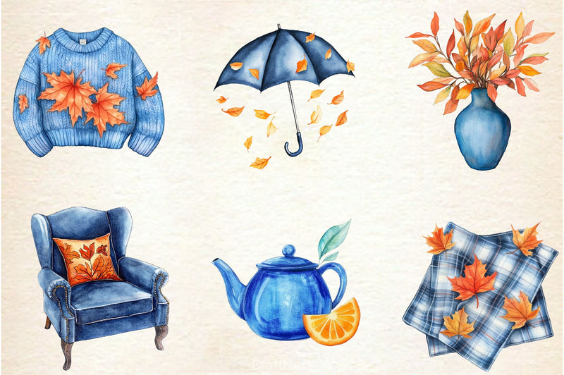 Cozy Autumn Clipart Bundle 3 - CraftNest - Digital Crafting and Art