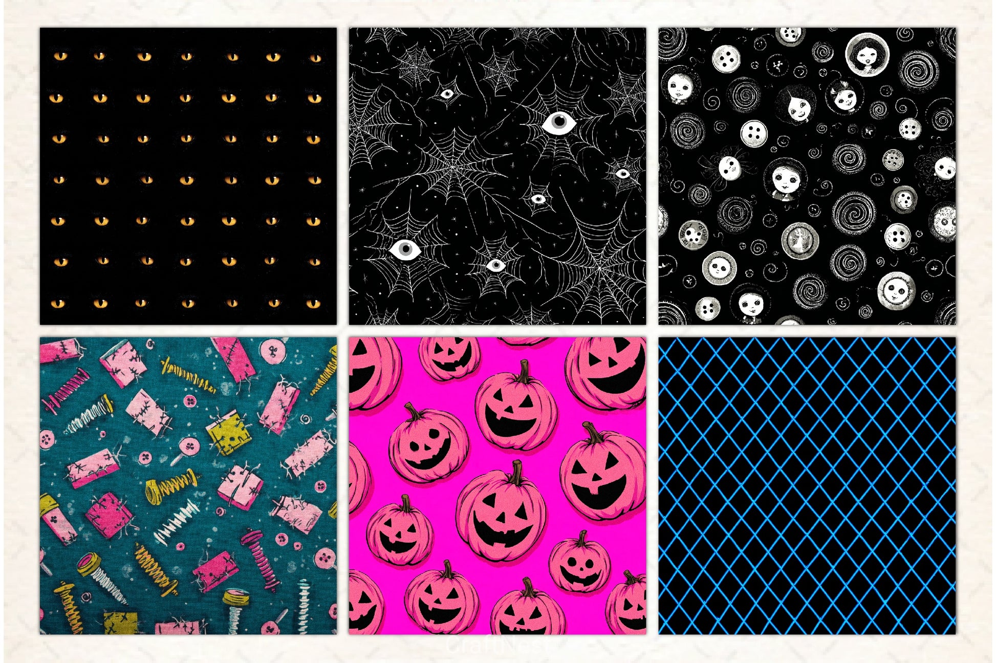 Nightmare Halloween Digital Paper - CraftNest - Digital Crafting and Art