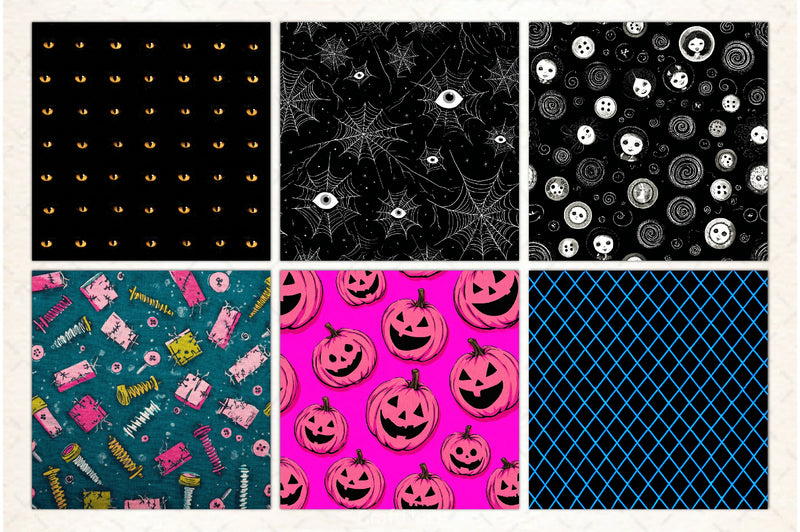 Nightmare Halloween Digital Paper - CraftNest - Digital Crafting and Art