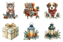 Rustic White Christmas Winter Clipart Bundle - CraftNest - Digital Crafting and Art