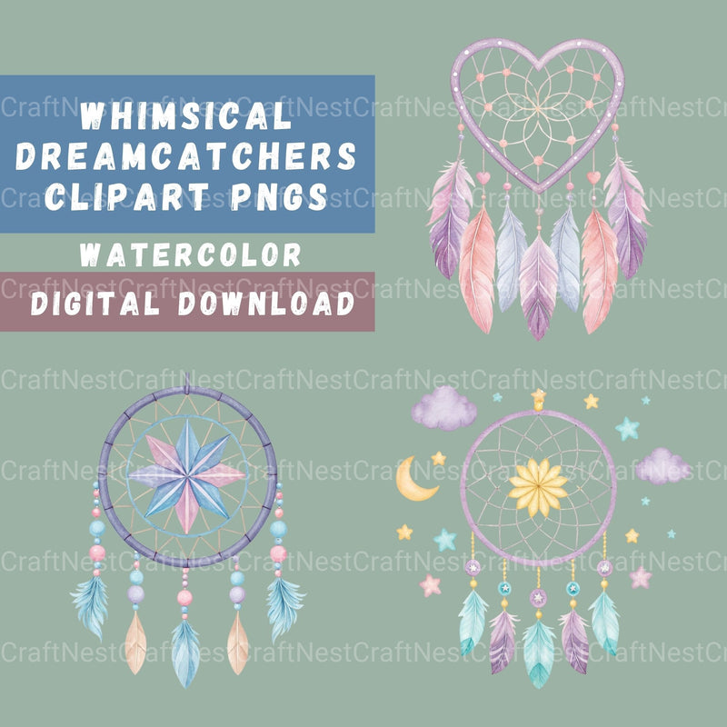 Dreamcatchers Pastel Clipart Bundle - CraftNest - Digital Crafting and Art