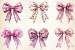 Coquette Pink Bow Graphics Clipart Bundle - CraftNest - Digital Crafting and Art