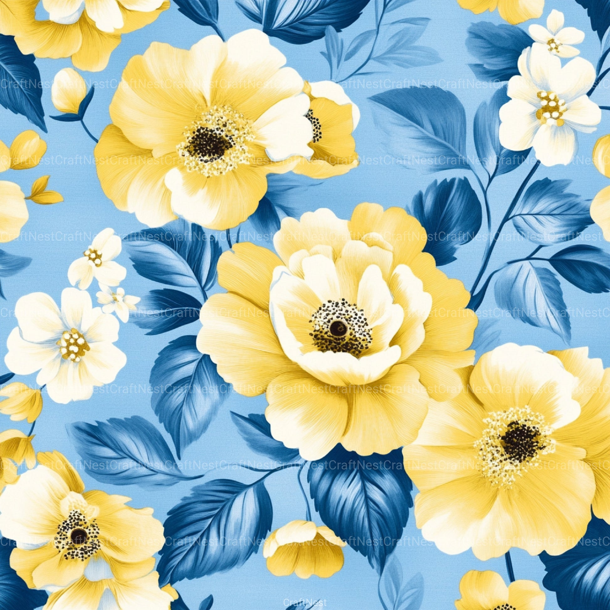 Floral Pattern Background Clipart Bundle 3 - CraftNest - Digital Crafting and Art