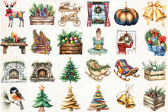 Farmhouse Christmas Clipart Bundle - CraftNest - Digital Crafting and Art