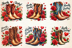 Cowboy Boots And Roses Clipart Bundle - CraftNest - Digital Crafting and Art