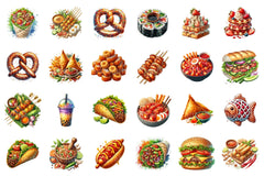 Street Food Clipart Bundle  99 - CraftNest - Digital Crafting and Art