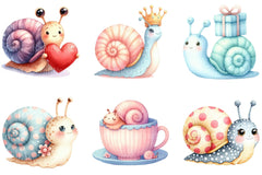 Cute Snail Clipart - CraftNest - Digital Crafting and Art